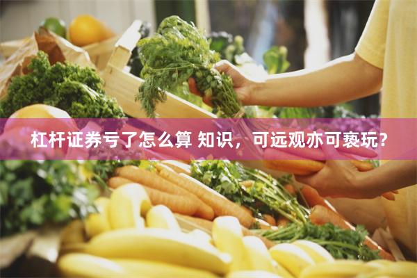 杠杆证券亏了怎么算 知识，可远观亦可亵玩？