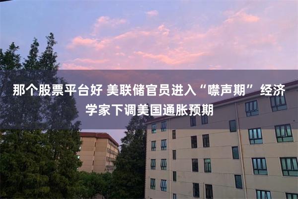 那个股票平台好 美联储官员进入“噤声期” 经济学家下调美国通胀预期