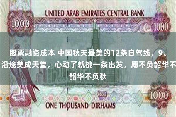 股票融资成本 中国秋天最美的12条自驾线，9、10月沿途美成天堂，心动了就挑一条出发，愿不负韶华不负秋