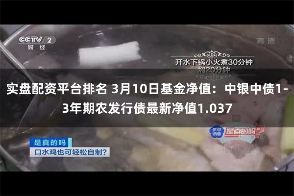 实盘配资平台排名 3月10日基金净值：中银中债1-3年期农发行债最新净值1.037