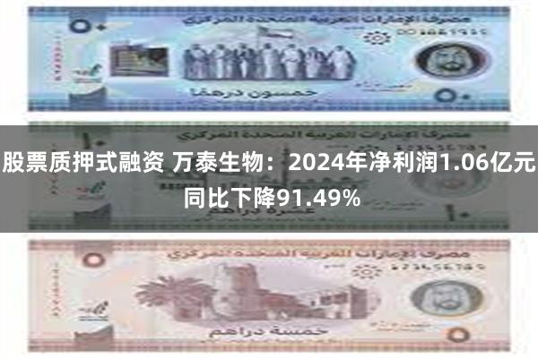 股票质押式融资 万泰生物：2024年净利润1.06亿元 同比下降91.49%