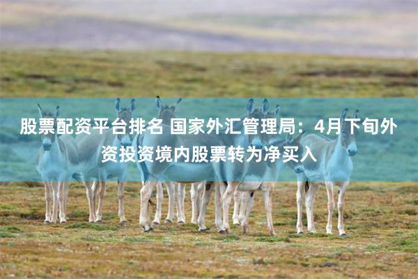 股票配资平台排名 国家外汇管理局：4月下旬外资投资境内股票转为净买入