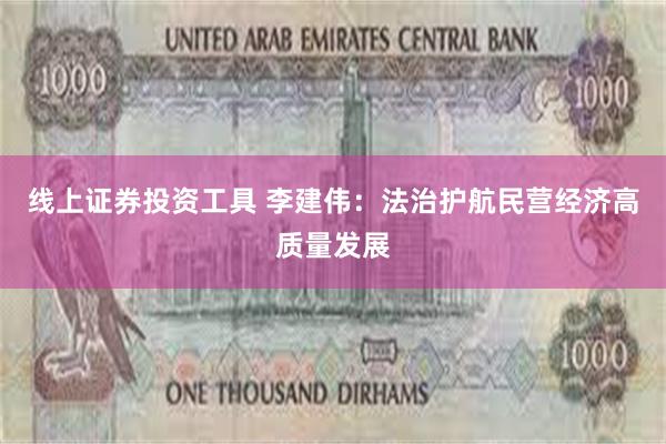 线上证券投资工具 李建伟：法治护航民营经济高质量发展