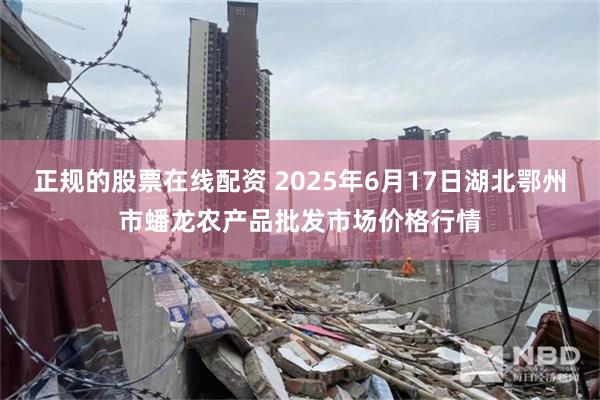 正规的股票在线配资 2025年6月17日湖北鄂州市蟠龙农产品批发市场价格行情