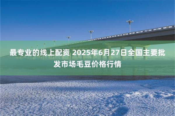 最专业的线上配资 2025年6月27日全国主要批发市场毛豆价格行情
